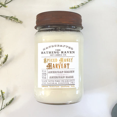 Spiced Honey Harvest | Farmhouse Mason Collection Soy Candle